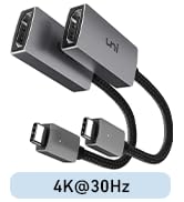 uni USB C to HDMI Adapter (4K@60Hz) 2 PCS, [Aluminum Shell+ Nylon Cable] Thunderbolt 3 to HDMI Ad...