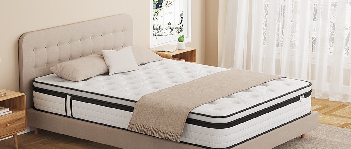 10.6 Inch Gel Memory Foam Pocket Sprung Orthopaedic Mattress