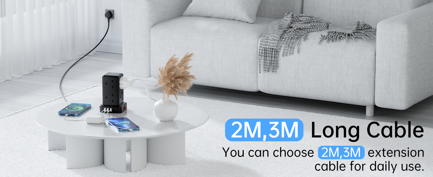 extension lead with usb slots