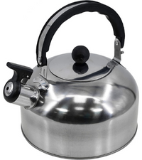 2 L Stainless Steel Whistling Camping Kettle Cordless Gas Hob Kitchen Teapot