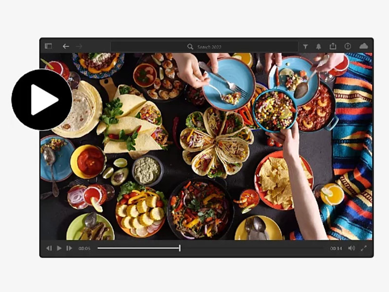 Video editing in Lightroom.