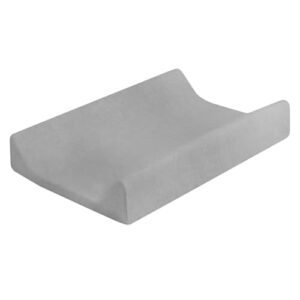 100% Cotton Jersey Changing Mat Cover for 80x50 cm Baby Nappy Changer with Raised Edges (Grey)