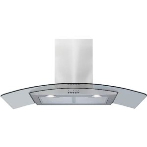 Amica AEC90SS 90cm curved glass extractor