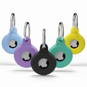 [5 Pack] AirTag Holder + Metal Ring