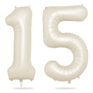 Biapian 40 Inch Cream Number 15 Balloon