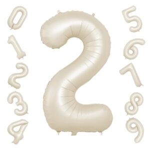 40 Inch Cream Number 2 Balloon