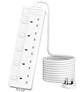 Plug Adaptor 3 Gang with LED Light, MSCIEN Individually Switched Plug Adaptor UK, Multi Plug Whit...