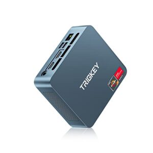 TRIGKEY Mini PC 8 Core 16 Thread Mini Computer Desktop PC Ryzen 7 5800H（Up to 4.4GHz） 16G DDR4+500G NVME SSD Micro PC | 8Core 2000MHz HD graphics | WIFI-6 | BT 5.2 | DP+HDMI | Type-C | USB 3.2