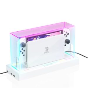 HSTOP Switch Dust Cover for Nintendo Switch/Switch OLED-Scratch Resistant Waterproof Case
