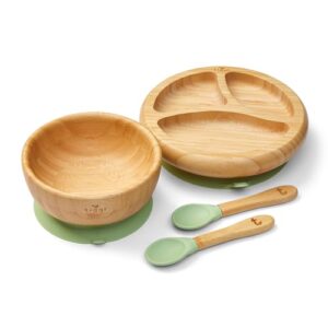 Tiggi Baby Weaning Set - Bamboo Suction Plates