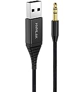 HVMLAK Car Bluetooth 5.3 Adapter, Aux Bluetooth Adapter for Car [Stronger Microphone], 3.5mm Blue...