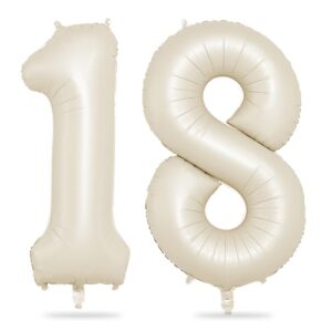 Biapian 40 Inch Cream Number 18 Balloon