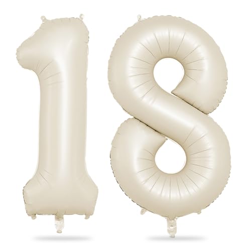 Biapian 40 Inch Cream Number 18 Balloon