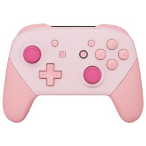 eXtremeRate Cherry Blossoms Pink & Puffy Pink Faceplate Backplate Handles for Nintendo Switch Pro