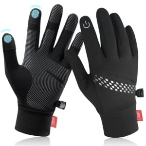 Thermal Gloves for Men Women Winter Warm Cycling Gloves Windproof and Touchscreen Gloves Anti-Slip Performance Sport Gloves for Running Driving Biking Hiking