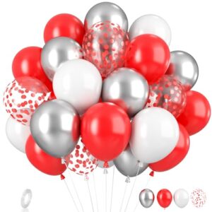 Red and White Balloons