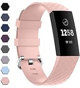 Ainiv Replacement Strap Compatible with Fitbit Charge 3 Strap/Fitbit Charge 4, Adjustable Silicon...