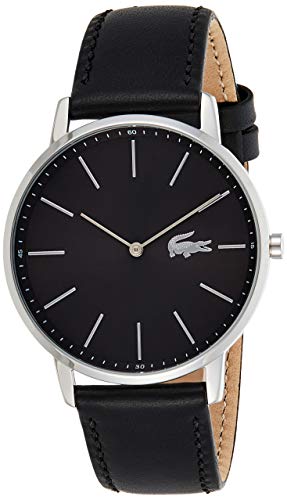Lacoste Analogue Quartz Watch for Men with Black Leather Strap - 2011016