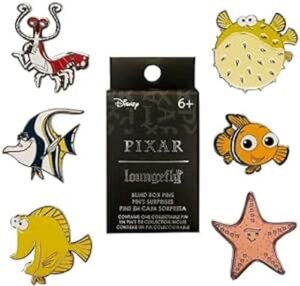 Loungefly PIXAR FINDING NEMO FISH TANK BUDDIES BLIND BOX PINS - Nemo - Finding Nemo - Blind Box Enamel Pins - Cute Collectable Novelty Brooch - For Backpacks & Bags - Gift Idea - Official Merchandise
