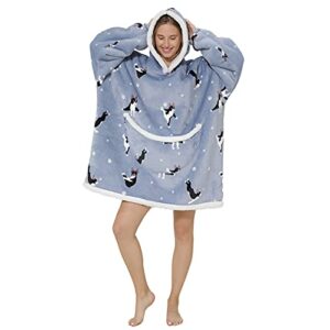 JOREAY Oversized Blanket Hoodie - Sherpa Fleece Wearable Blanket for Unisex Adult Women Men
