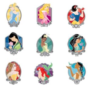 Loungefly PRINCESS STAINGLASS BLIND PINS-NC - LF Historical - Disney - Blind Box Enamel Pins - Cute Collectable Novelty Brooch - For Backpacks & Bags - Gift Idea - Official Merchandise