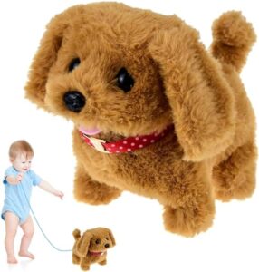 ZBATHTOY Toy Dogs for 1-6 Year Old Walking Dog Toys for Kid Toy Puppy Dog Musical Dog Toy Gifts Age 2 3 4 5 Plush Doys Toy for Boys Baby Girls Birthday Gift Present 2 3 4 5 Years Old