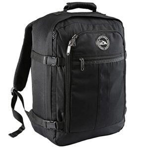 Cabin Max Metz 30 Litre Carry On Backpack 45 x 36 x 20 cm suitable for Easyjet underseat allowance (Black 45x36x20cm)