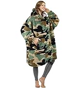 Catalonia Classy Wearable Sherpa Poncho Blanket, Oversized Hoodie Blanket, Super Soft Warm Portab...