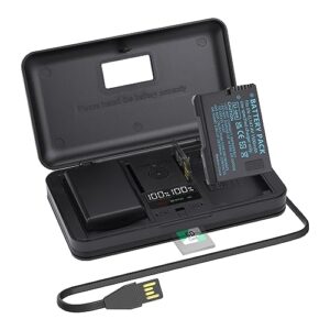 2pcs EN-EL14 EN-EL14A Replacement Battery with LCD Dual USB Charger for Nikon Coolpix P7000 P7100 P7700 P7800 P8000 D3100 D3200 D3300 D3400 D5100 D5200 D5300 D5500 Digital Cameras