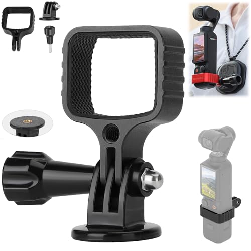 Honbobo Osmo Pocket 3 Adapter Mount compatible with DJI Osmo Pocket 3 Expansion Adapter Holder compatible with DJI Pocket 3 Accessories (Black)