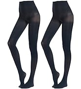 MANZI Women's 2-6 Pairs Classic Opaque Control-Top Tights with Comfort Stretch 70 Denier
