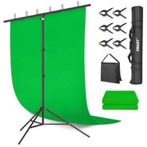 EMART Green Screen Kit with 2x2m Backdrop Stand