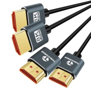 Thsucords Ultra Thin 8K 4K HDMI Cables 2M 2 Pack
