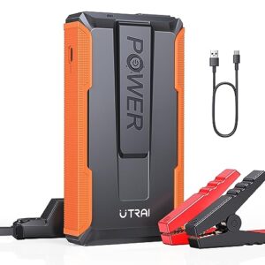 UTRAI Portable Car Battery Booster Jump Starter 13200mAh 1400A Car Starter Car Battery Charger with Intelligent Detection LED Lamp (7.5L Petrol and 5.5L Diesel)