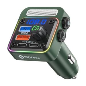 SONRU Bluetooth 5.3 FM Transmitter for Car