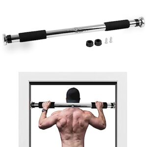 ZENO Pull Up Bar | Adjustable Doorway Chin Up Bar | Pull-Up Bar for Home | 63CM - 100CM Length | Foam Handles & Steel Frame