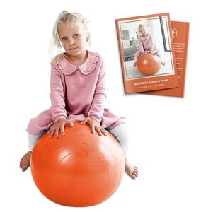 BABYGO® Sensory Peanut Ball for Kids Children | Autism Therapy Calming Development Activities Motor Skills Special Needs | Exercise Book & Pump Included | Anti Burst (45CM