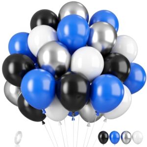 Blue and Black Balloons