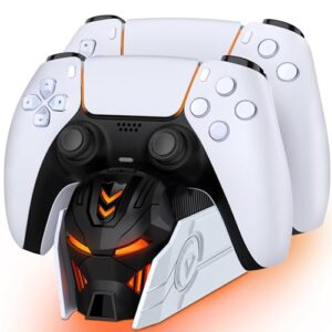HEYLICOOL PS5 Controller Charger Station for Playstation 5-Fast Charger for DualSense Edge PS5 Controller Stand Charger Dock-LED PS5 Controller Charging Station Accessories