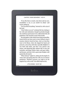 Kobo Nia | eReader | 6” Glare Free Touchscreen | Adjustable Brightness | Thin & Light | eBooks | WIFI | 8GB of Storage | Carta E Ink Technology | Black