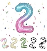 Number 2 Balloon, Cream Number Balloon, 40