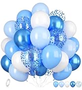 Pink Balloons, 60 PCS Pink and White Balloons, Pink Confetti Balloons Rose Gold Latex Balloons fo...
