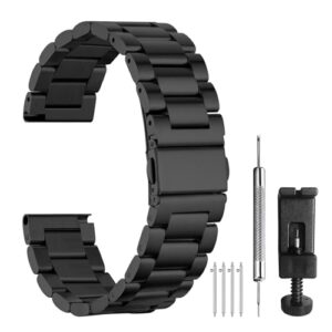BOSHIYA Quick Release Watch Strap 20mm or 22mm Stainless Steel Watch Band Replacement Universal Metal Strap for Men Women