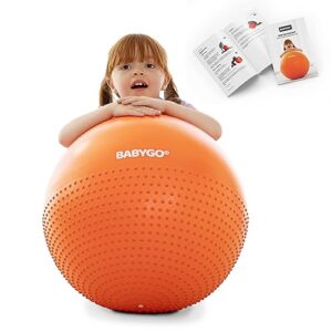 BABYGO® Kids Exercise Ball | Balance Stability Yoga Ball Autism Therapy Sensory Development ASD Special Needs Chair | 45cm Fun Play Book & Pump Included