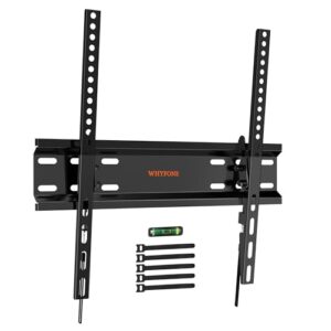TV Wall Bracket Mount for 26-60 Inch LED LCD OLED Flat & Curved TVs WHYFONE Low Profile Tilt TV Wall Mount up to 45kg