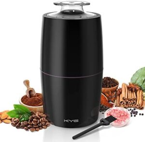 KYG Electric Coffee Grinder 300 W Motor 70 g Capacity Coffee Grinders Electric Safety Lock with 304 Stainless Steel Blades Coffee Bean Grinder Low Noise 45 dB for Coffee Beans