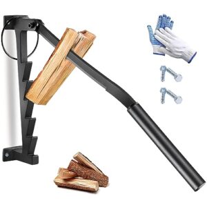 Kindling Splitter Manual Log Splitter Wood Wall Mounted Portable Firewood Splitter with Screws