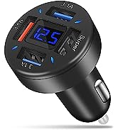 AXFEE USB Car Adaptor, 2 Port PD & QC 3.0 USB Car Charger, 20w Car Cigarette Lighter Phone Charge...