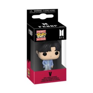 Funko POP! Keychain: BTS - V - Collectable Vinyl Mini Figure Novelty Keyring - Stocking Filler - Gift Idea - Official Merchandise - Music Fans - Minifigure