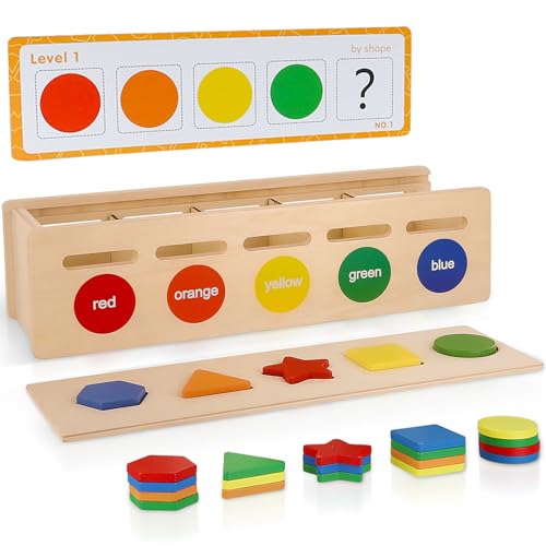 ChefyUper Wooden Sorting and Stacking Toys Montessori Toys for 1 2 3 Years Old